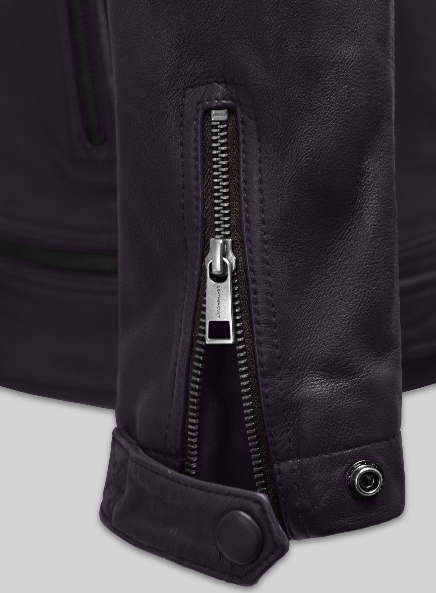 Ironwood Purple Biker Leather Jacket