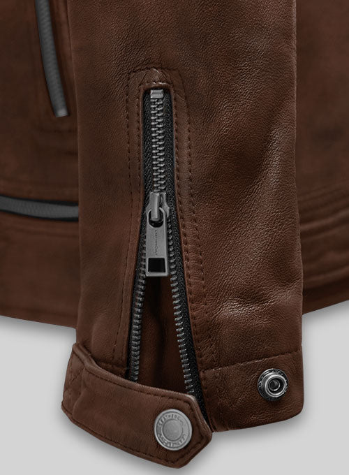 Ironwood Spanish Brown Biker Leather Jacket