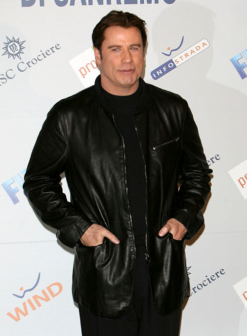 John Travolta Leather Blazer - LeatherCult