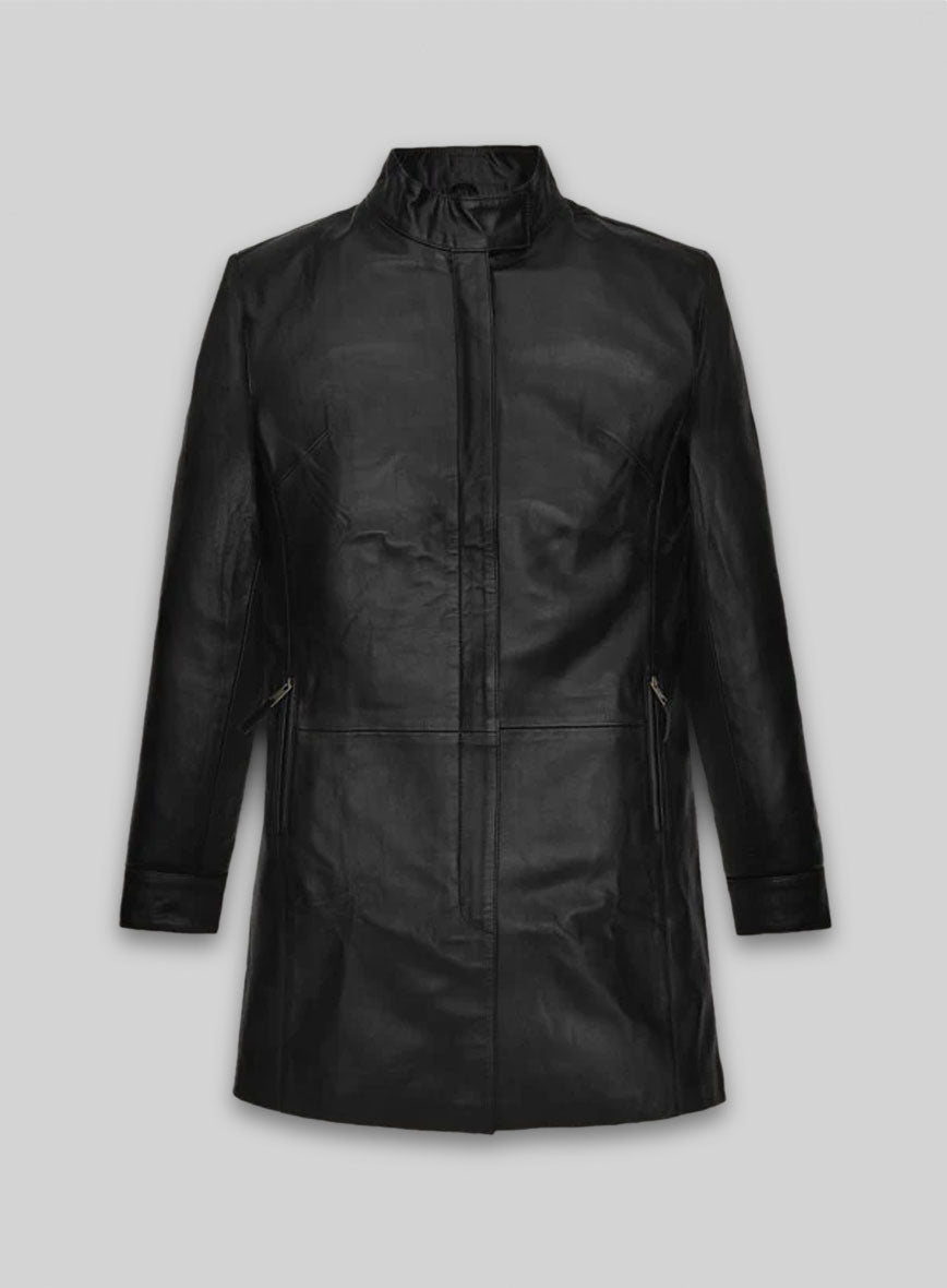 Kate Winslet Holy Smoke NewYork Premiere Leather Long Coat