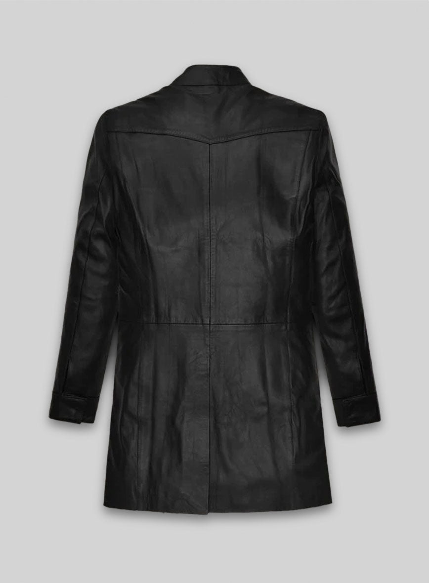 Kate Winslet Holy Smoke NewYork Premiere Leather Long Coat