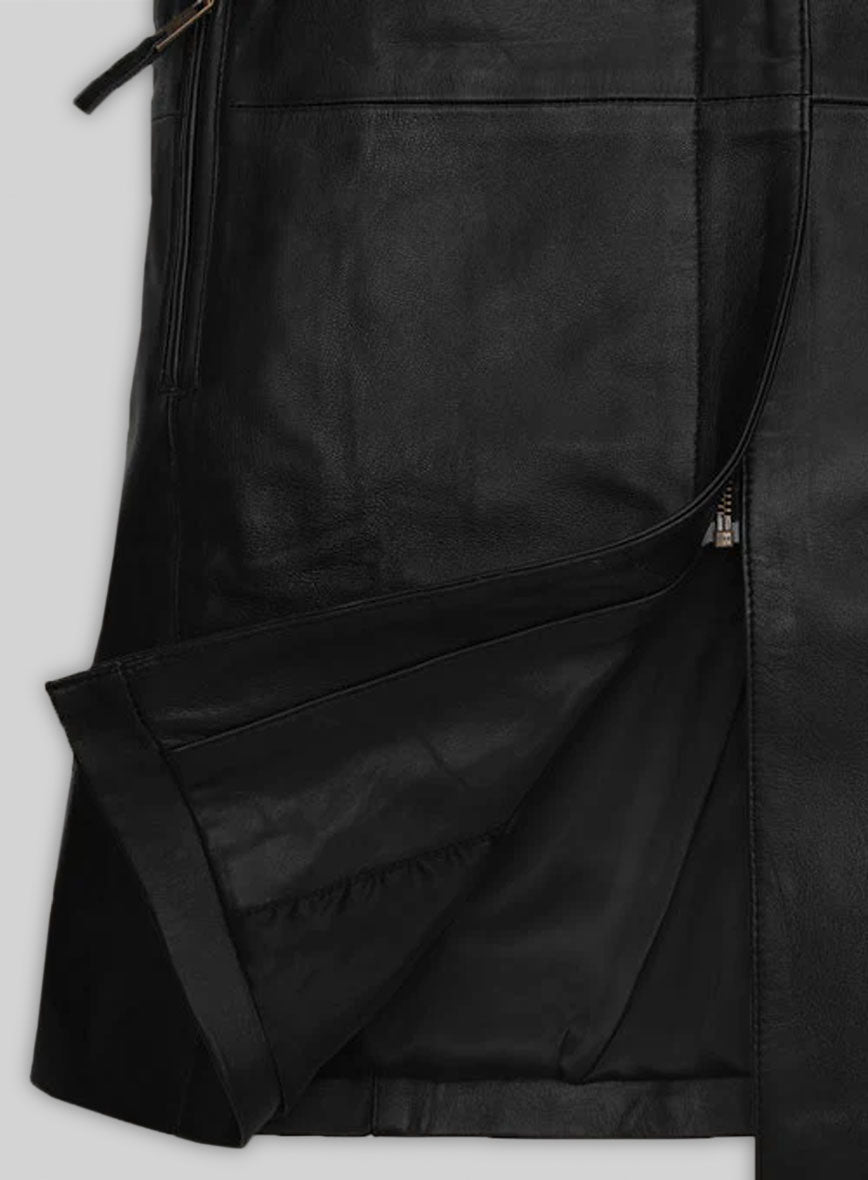 Kate Winslet Holy Smoke NewYork Premiere Leather Long Coat