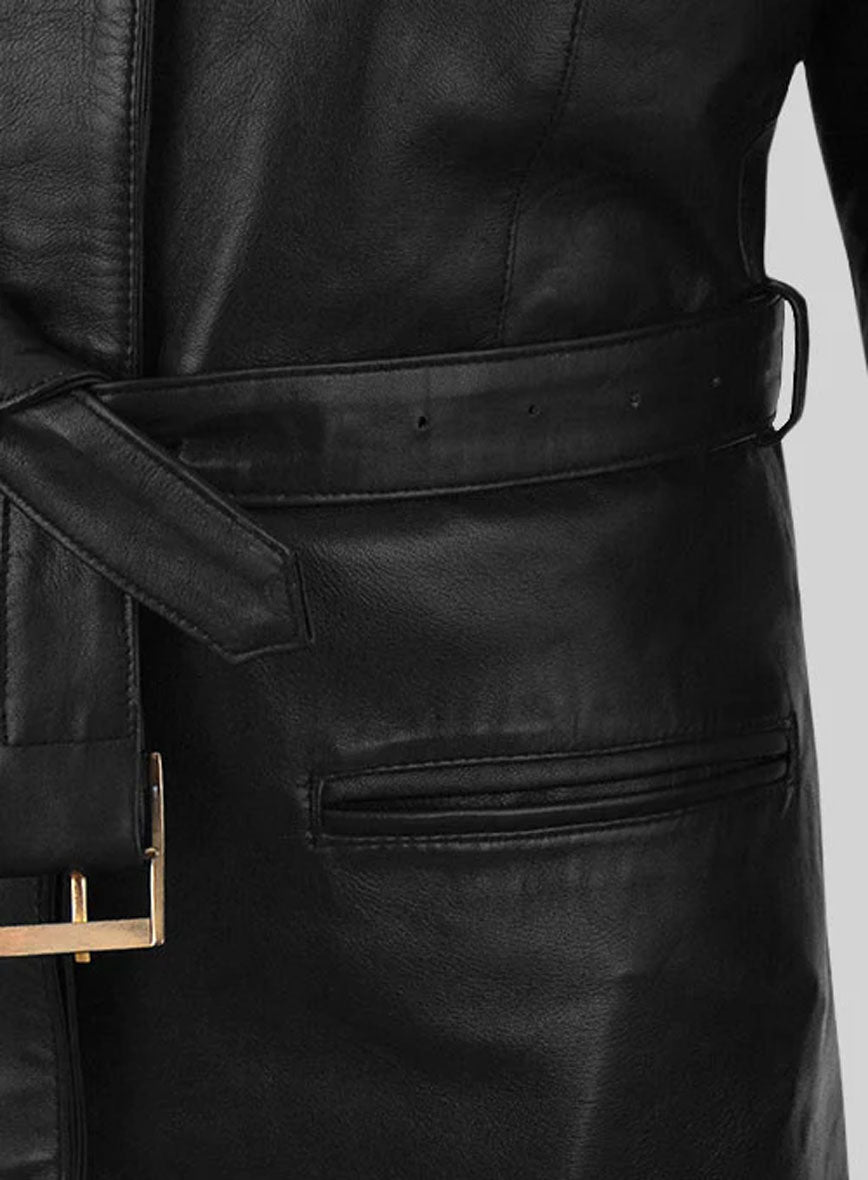 Katherine Waterston Fantastic Beasts Leather Long Coat