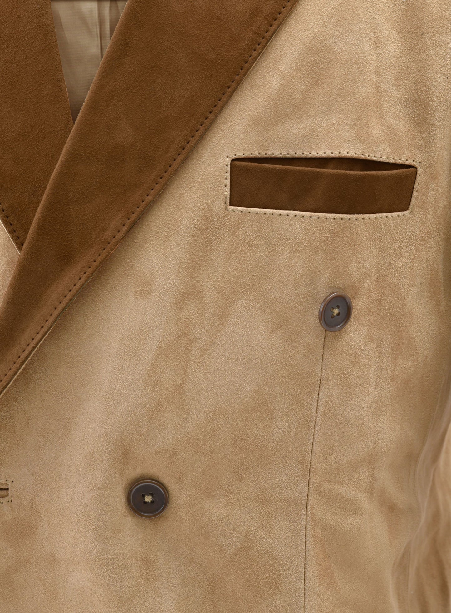 Latte Beige Suede Hampton Leather Blazer