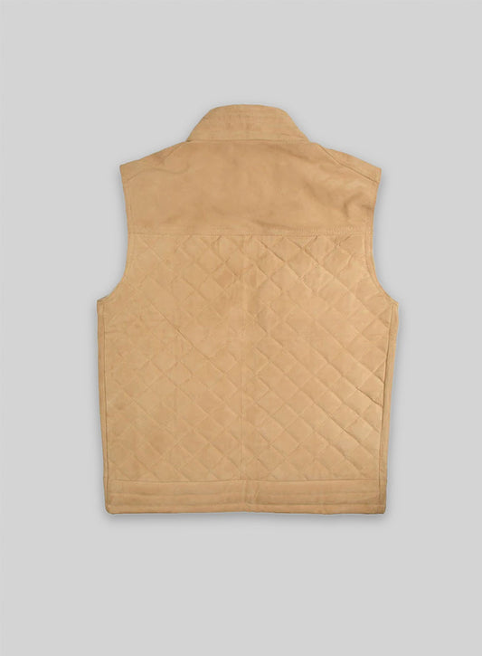 Latte Beige Suede Leather Vest # 324