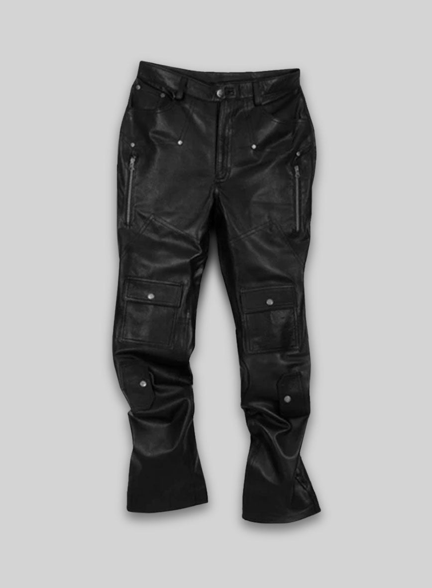 Leather Cargo Jeans - Style 08-5