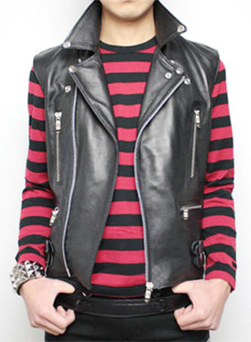 Leather Biker Vest # 312 - LeatherCult