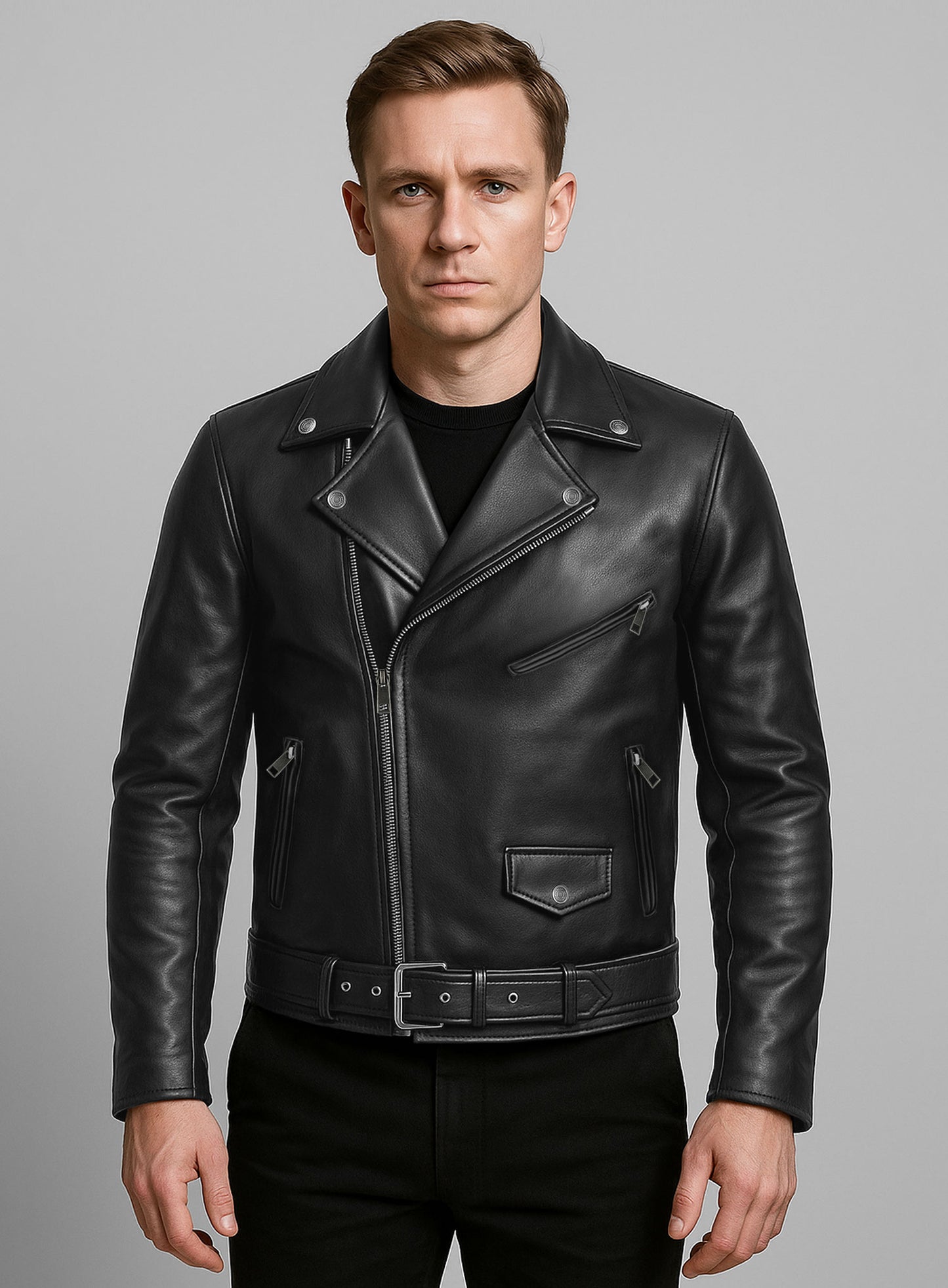 Leather Biker Jacket #1