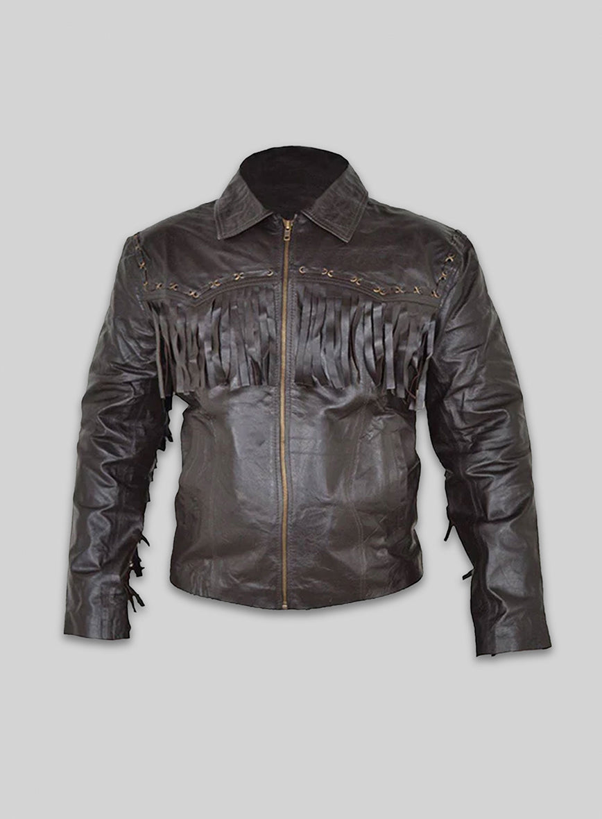 Leather Fringe Jacket #1007