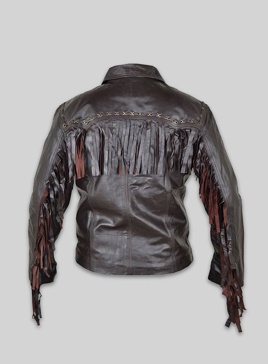 Leather Fringe Jacket #1007