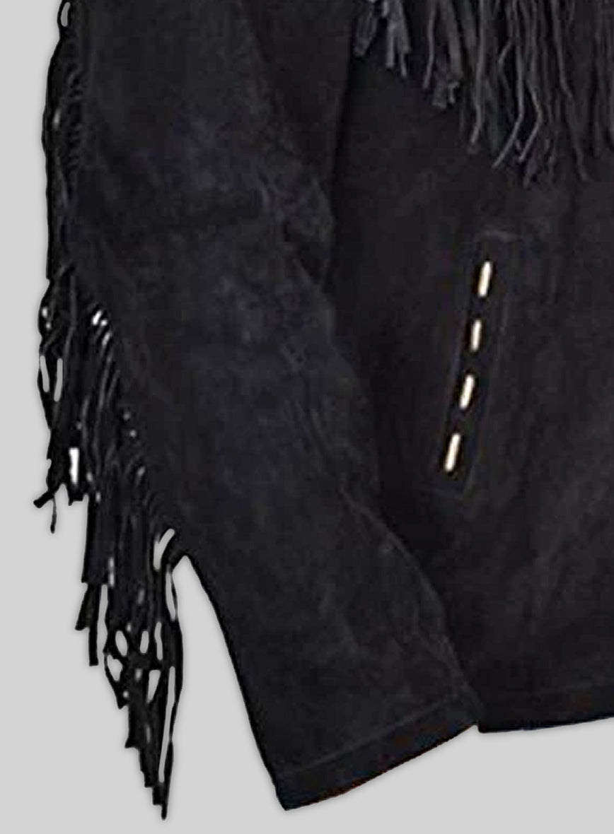 Leather Fringe Jacket #1013