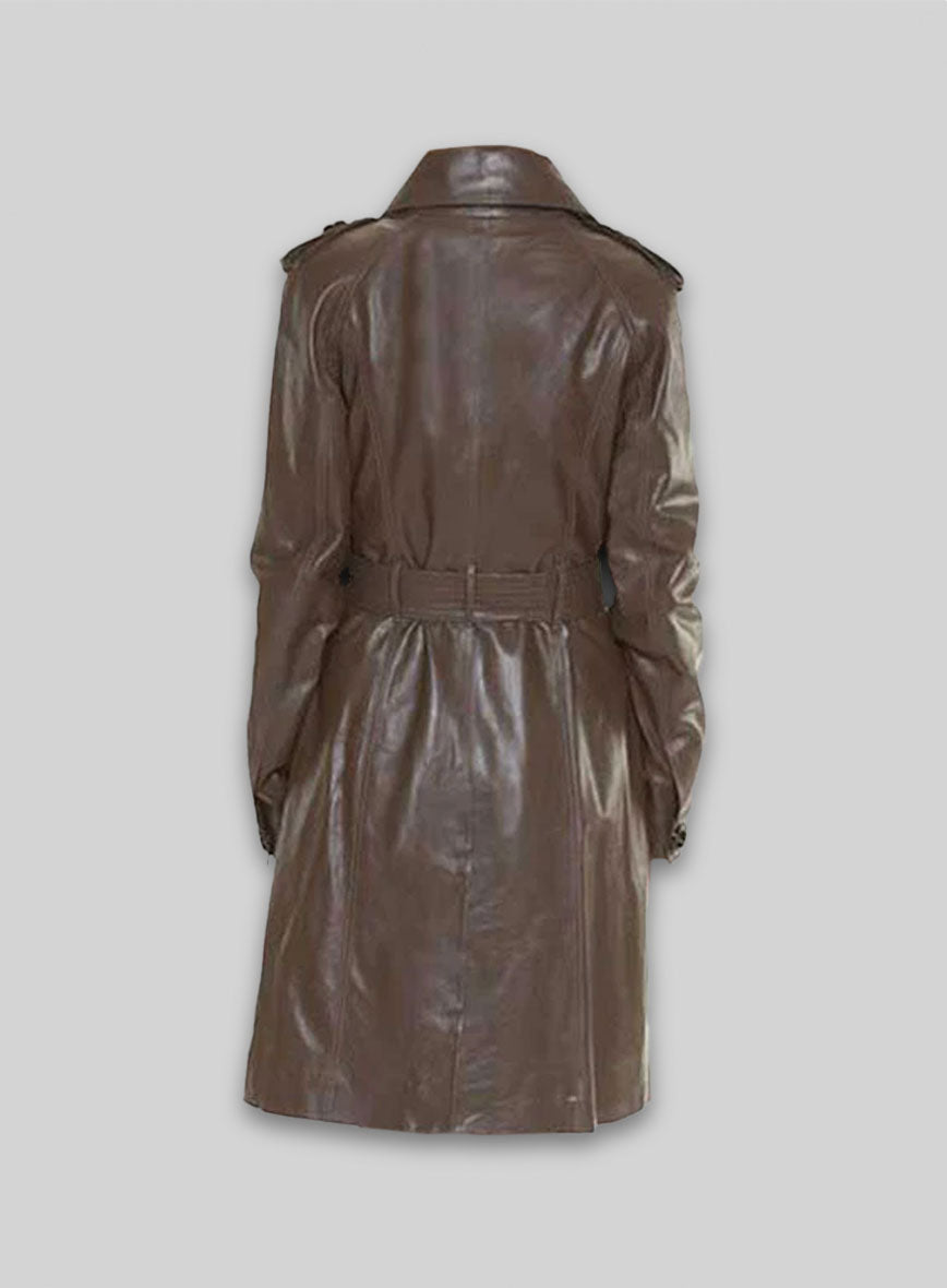 Leather Long Coat #203