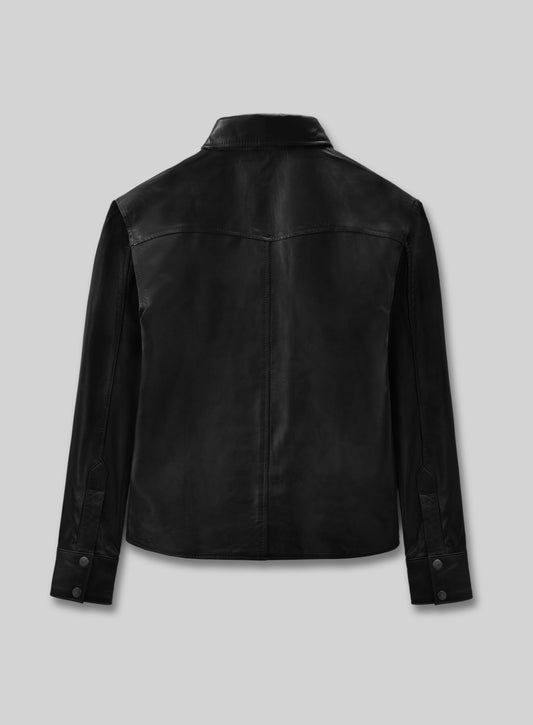 Leather Shirt Jacket - #1S