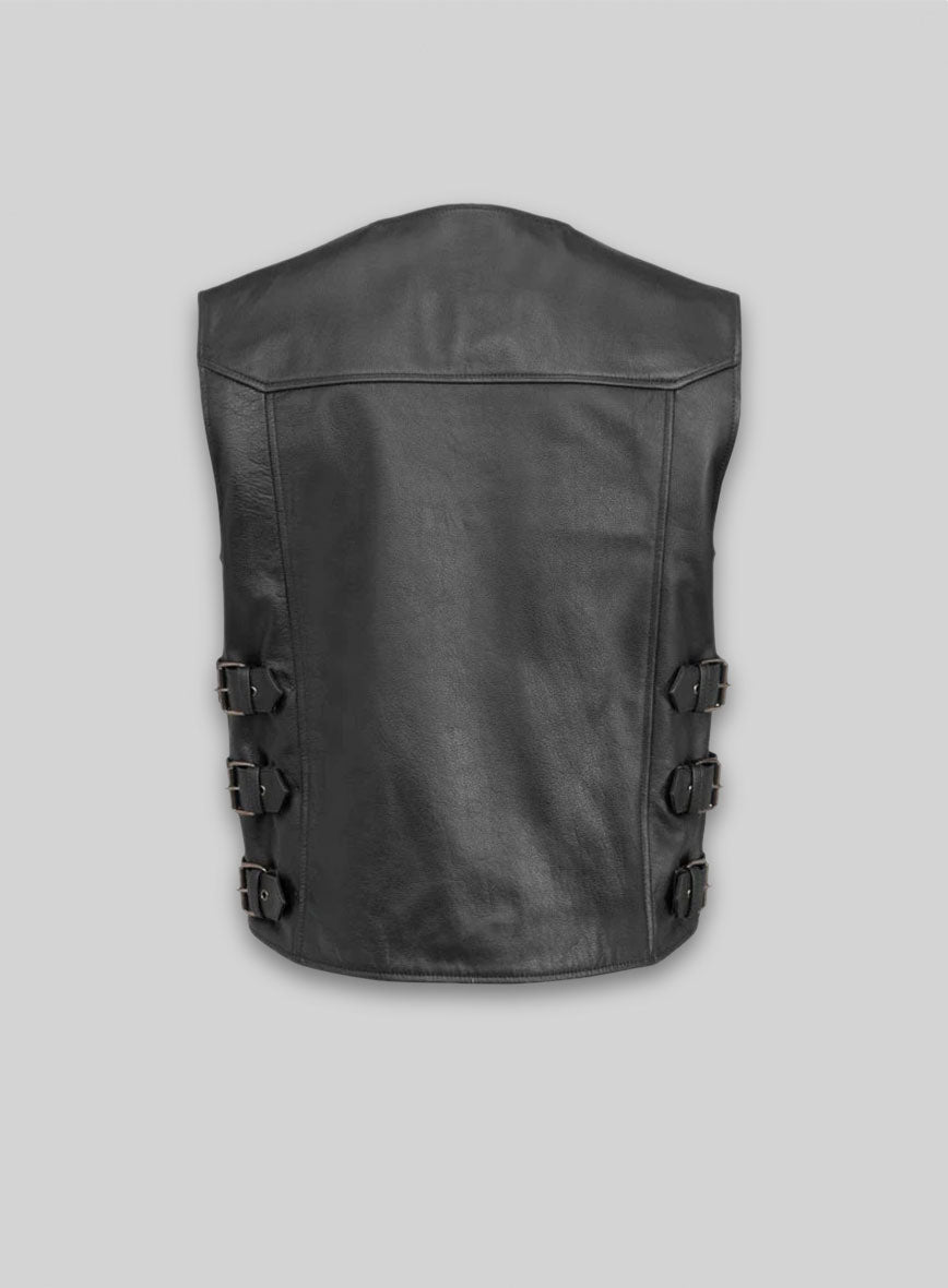 Leather Biker Vest # 347