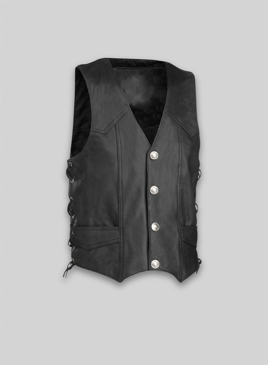 Leather Biker Vest # 351