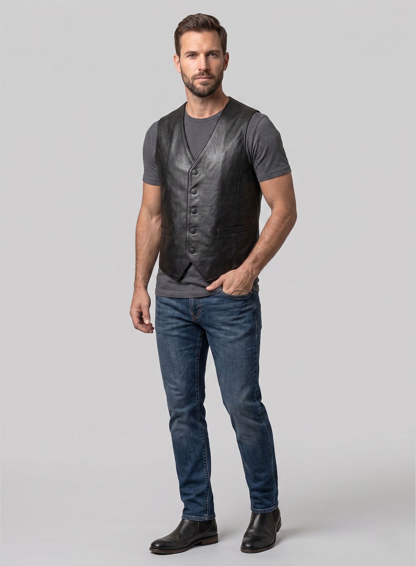 Leather Vest # 302