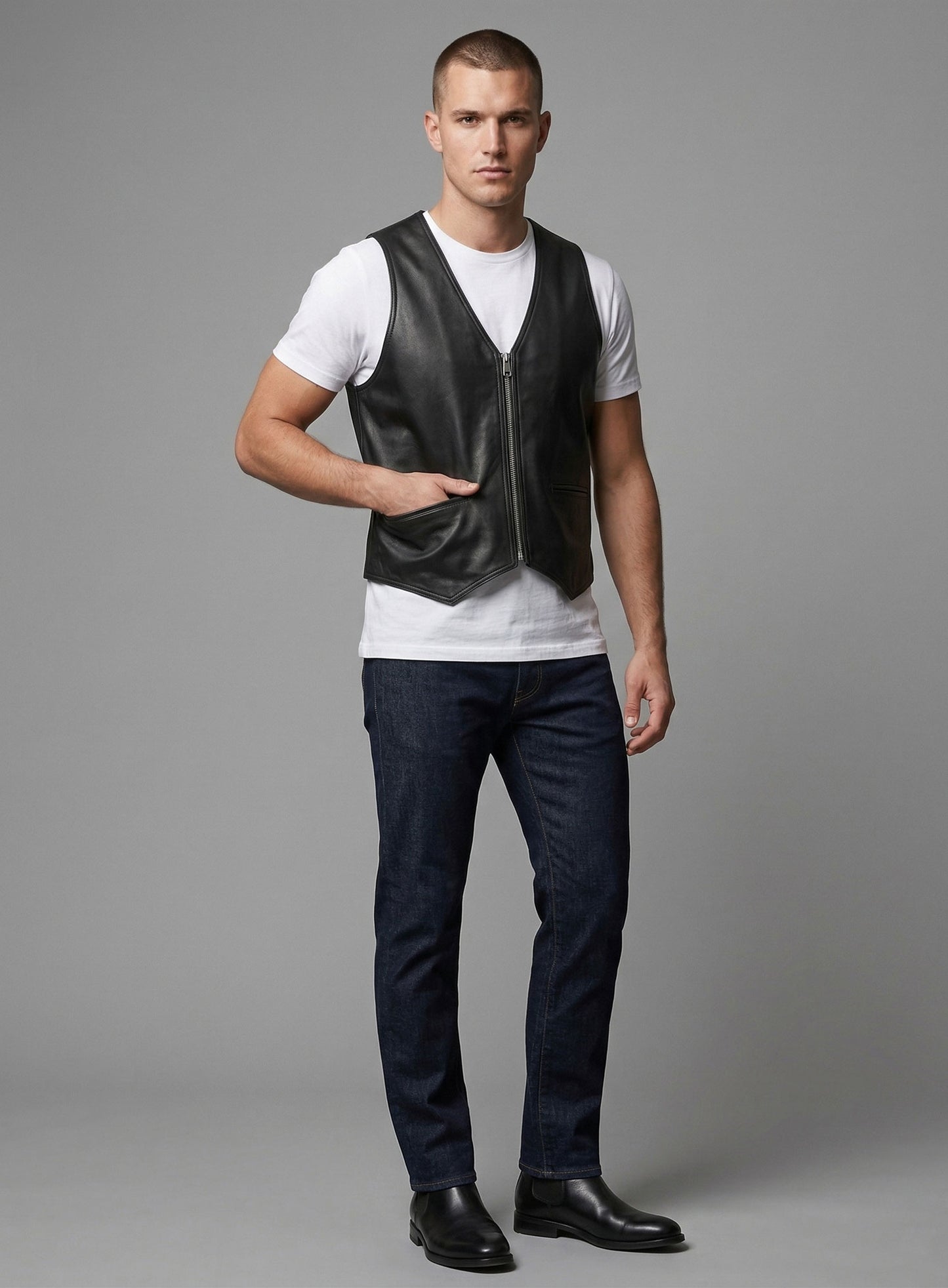 Leather Vest # 322