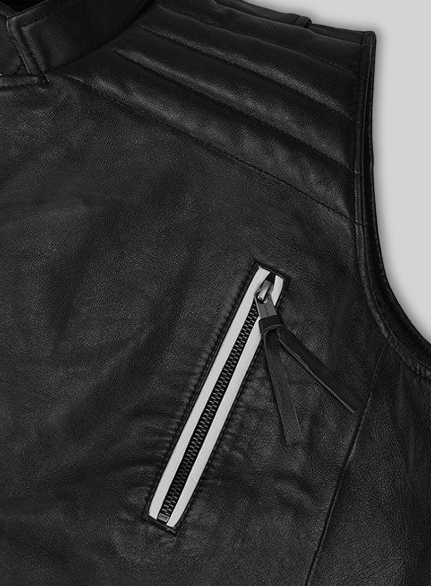 Leather Biker Vest # 345