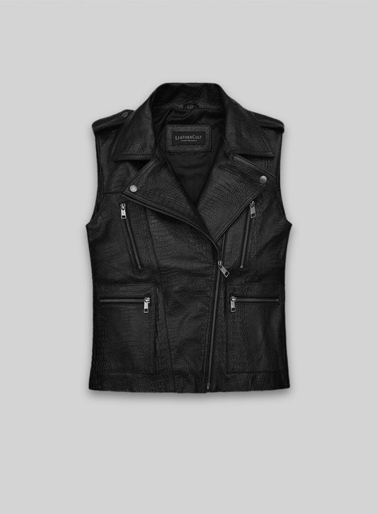 Leather Biker Vest # 319