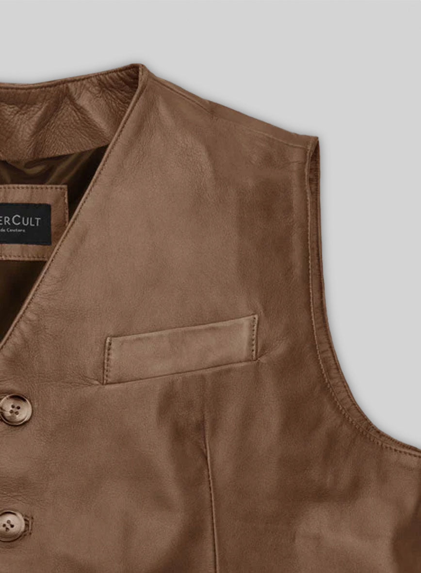 Leather Vest # 338
