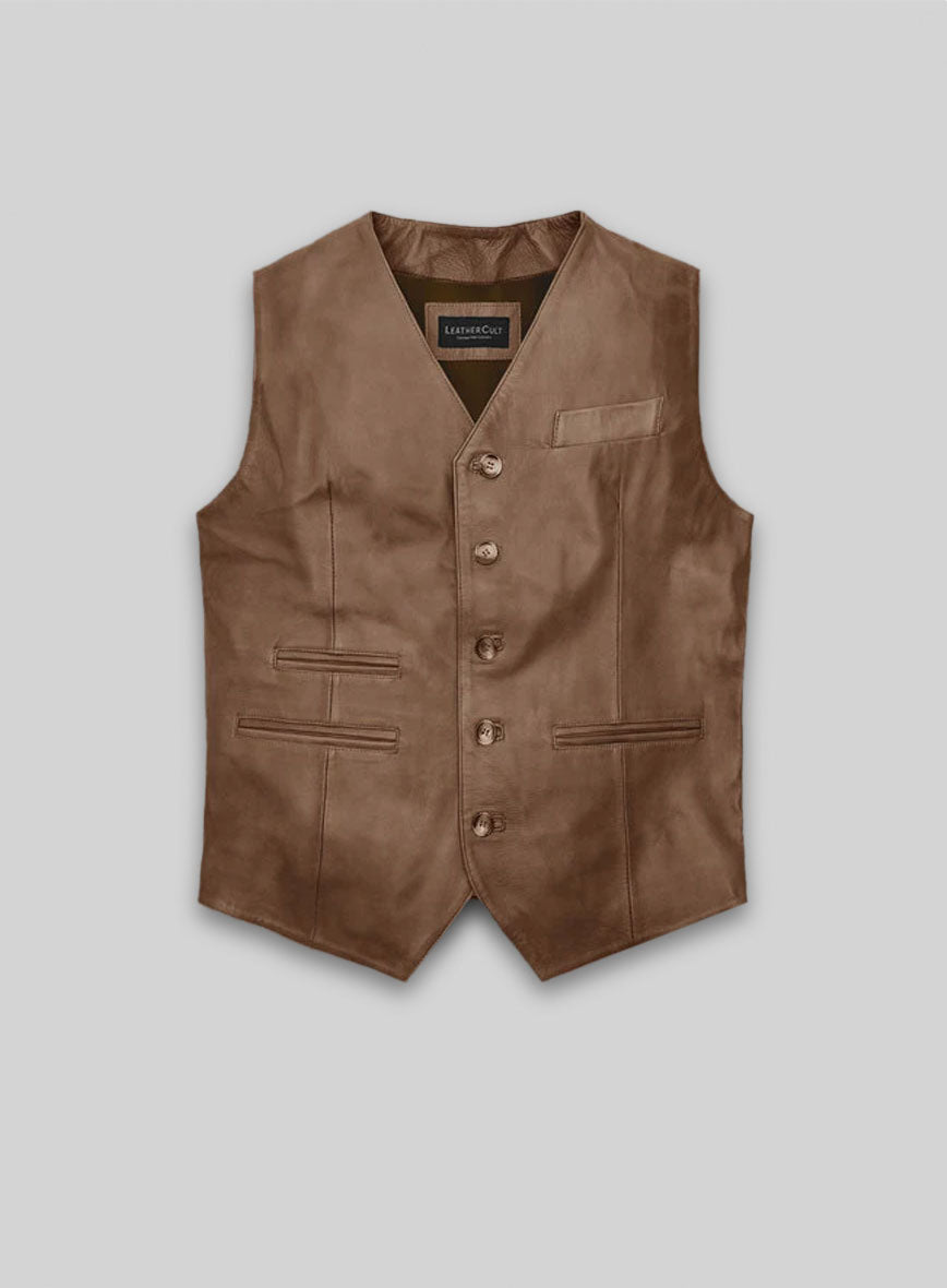Leather Vest # 338