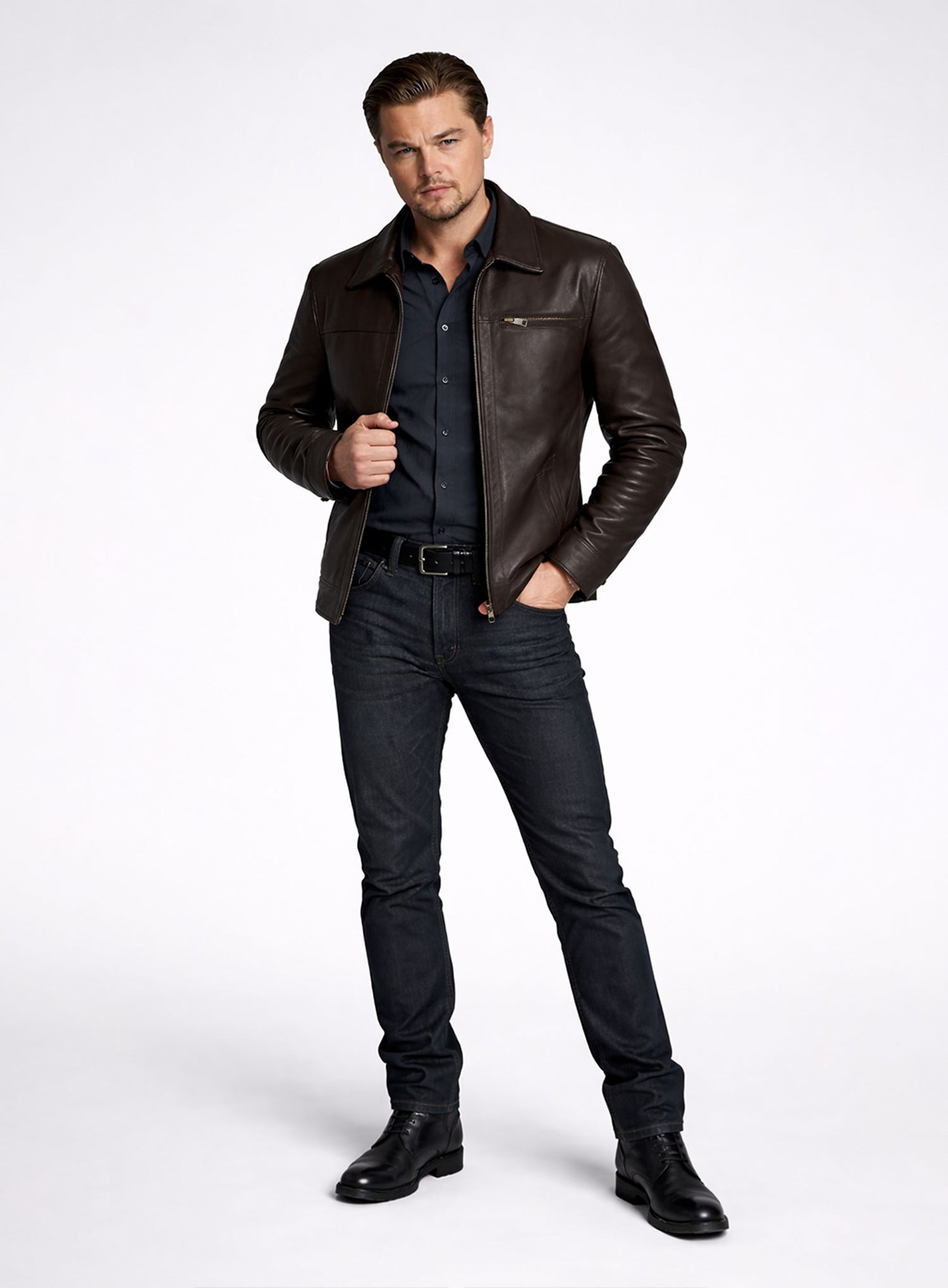 Leonardo DiCaprio Inception Leather Jacket