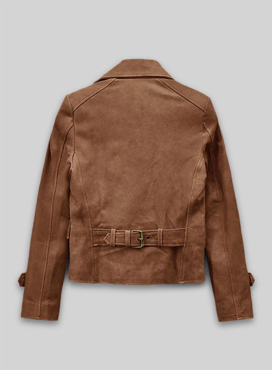 Light Vintage Tan Hide Leather Jacket Style # 298