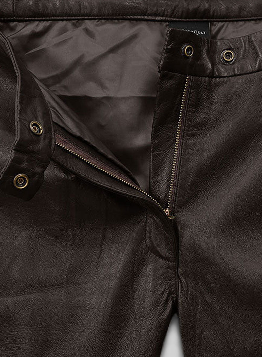 Lily Collins Leather Pants