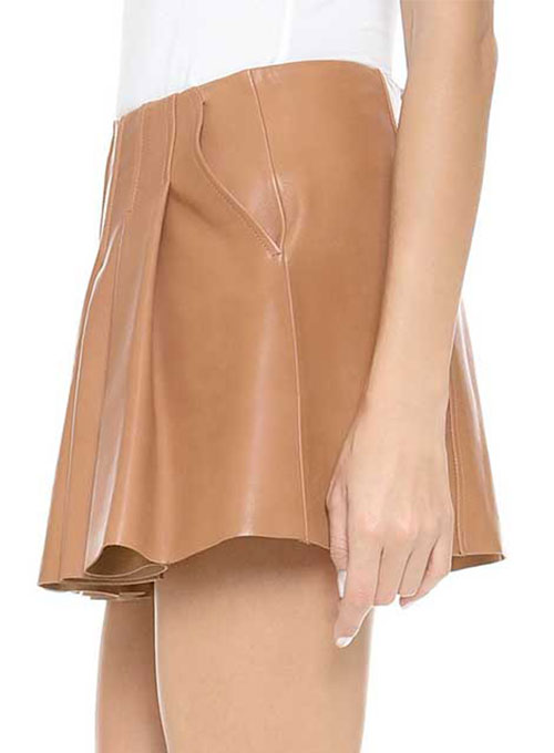 Limelight Flare Leather Skirt - # 462 - LeatherCult