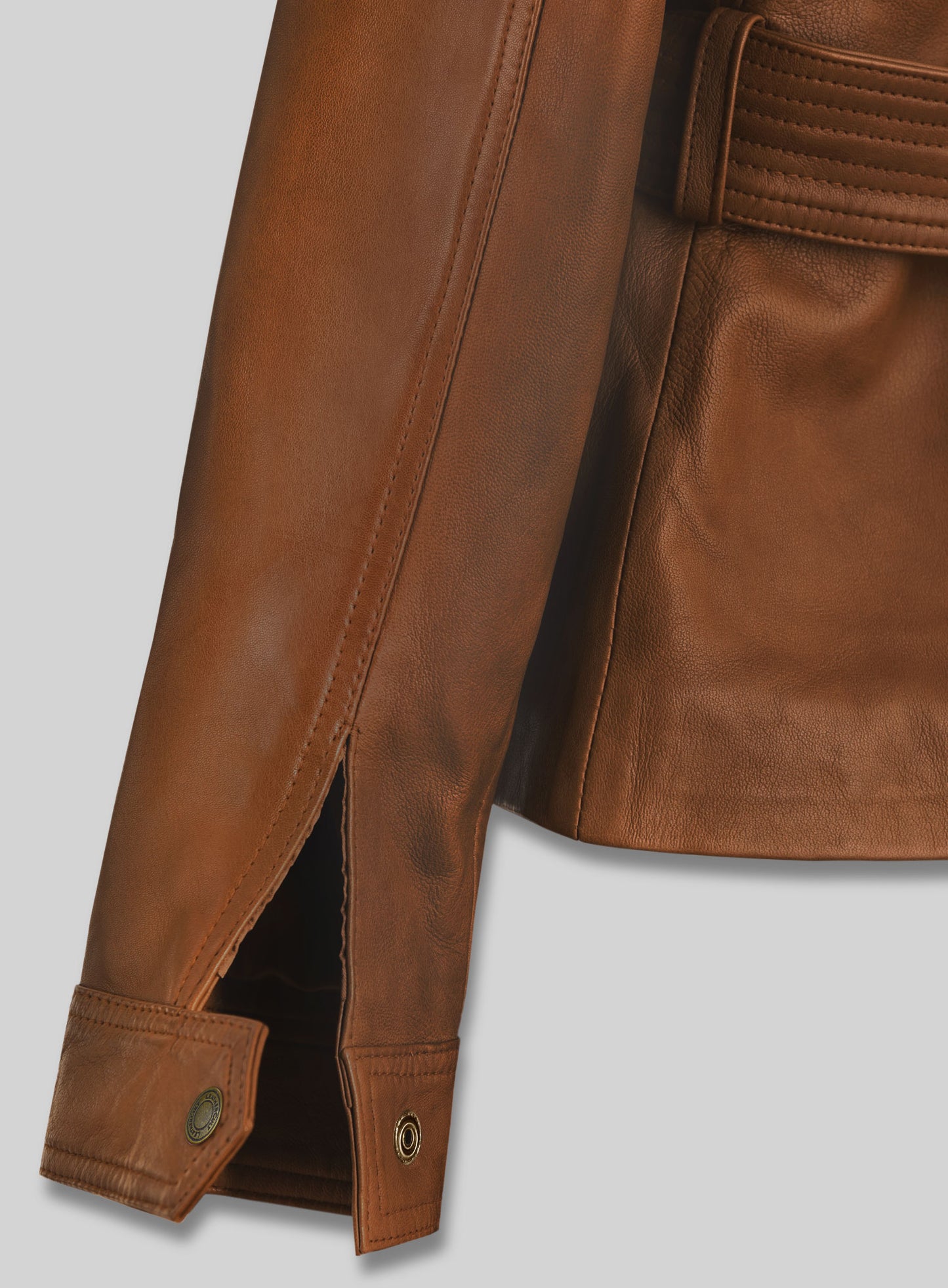 Log Cabin Brown Wax Leather Jacket #286