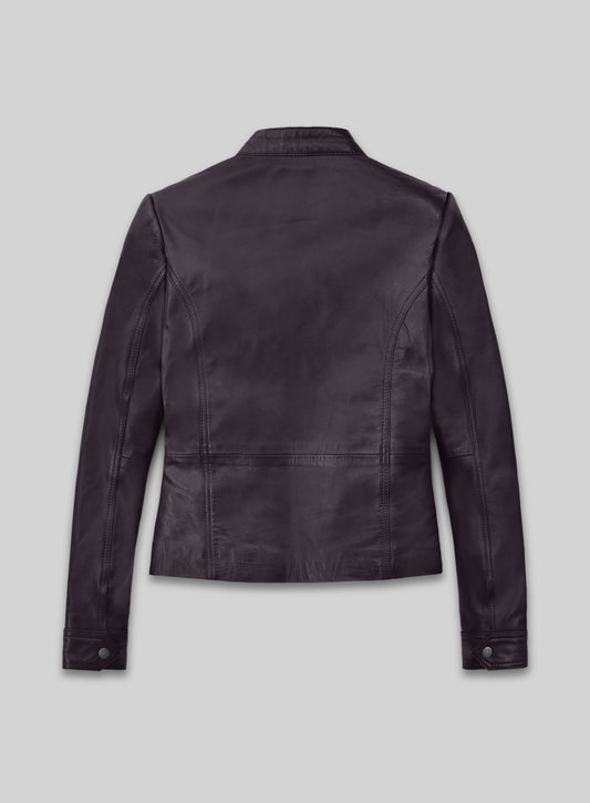Purple Leather Jacket # 527