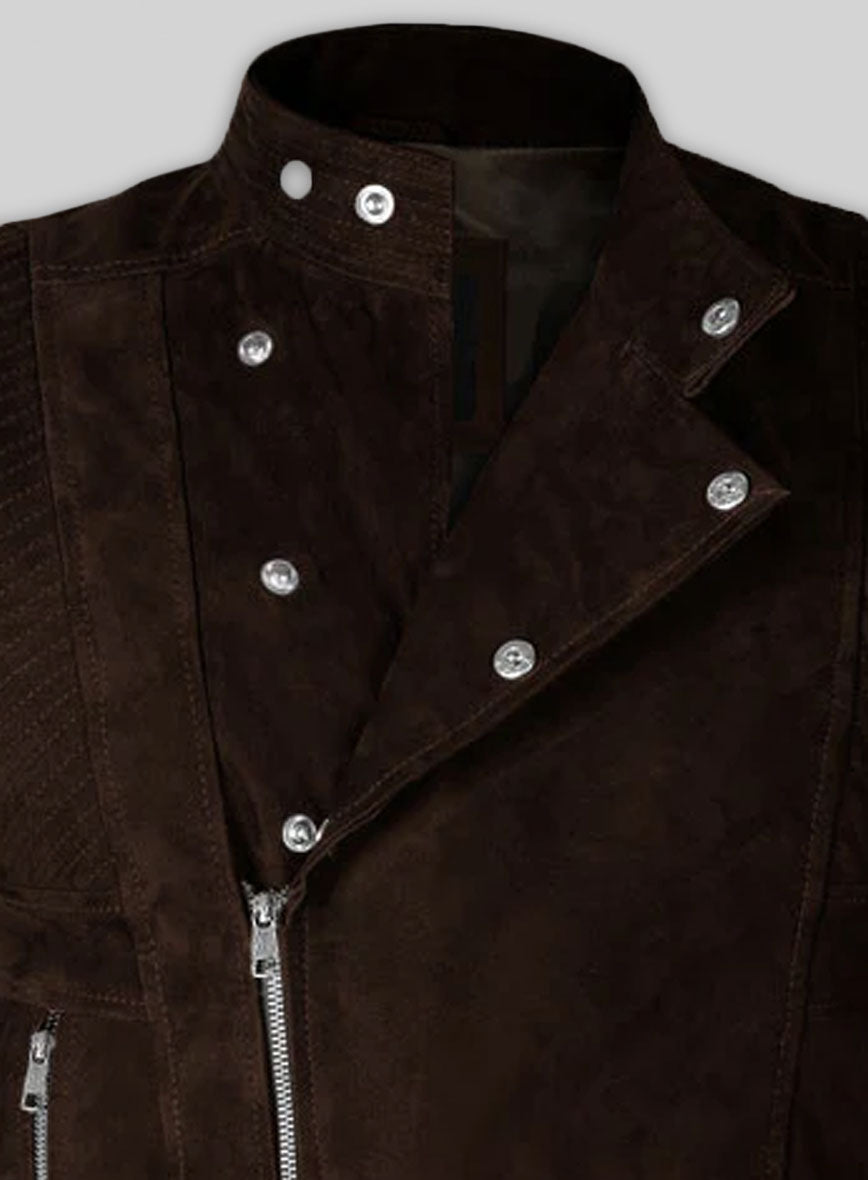 Soft Dark Brown Suede Leather Vest # 354