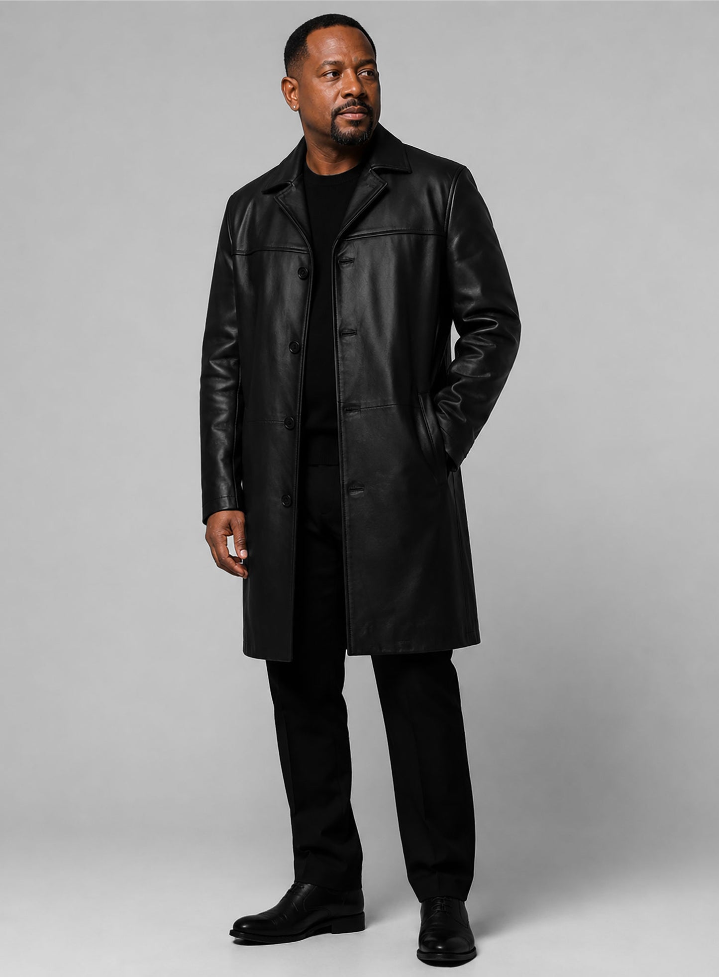 Martin Lawrence Leather Trench Coat