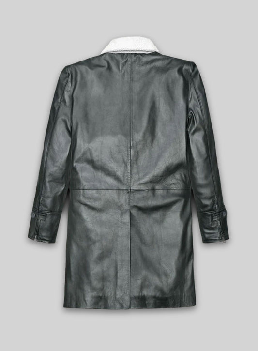 Metallic Lurex Gray Tom Hardy Trench Coat