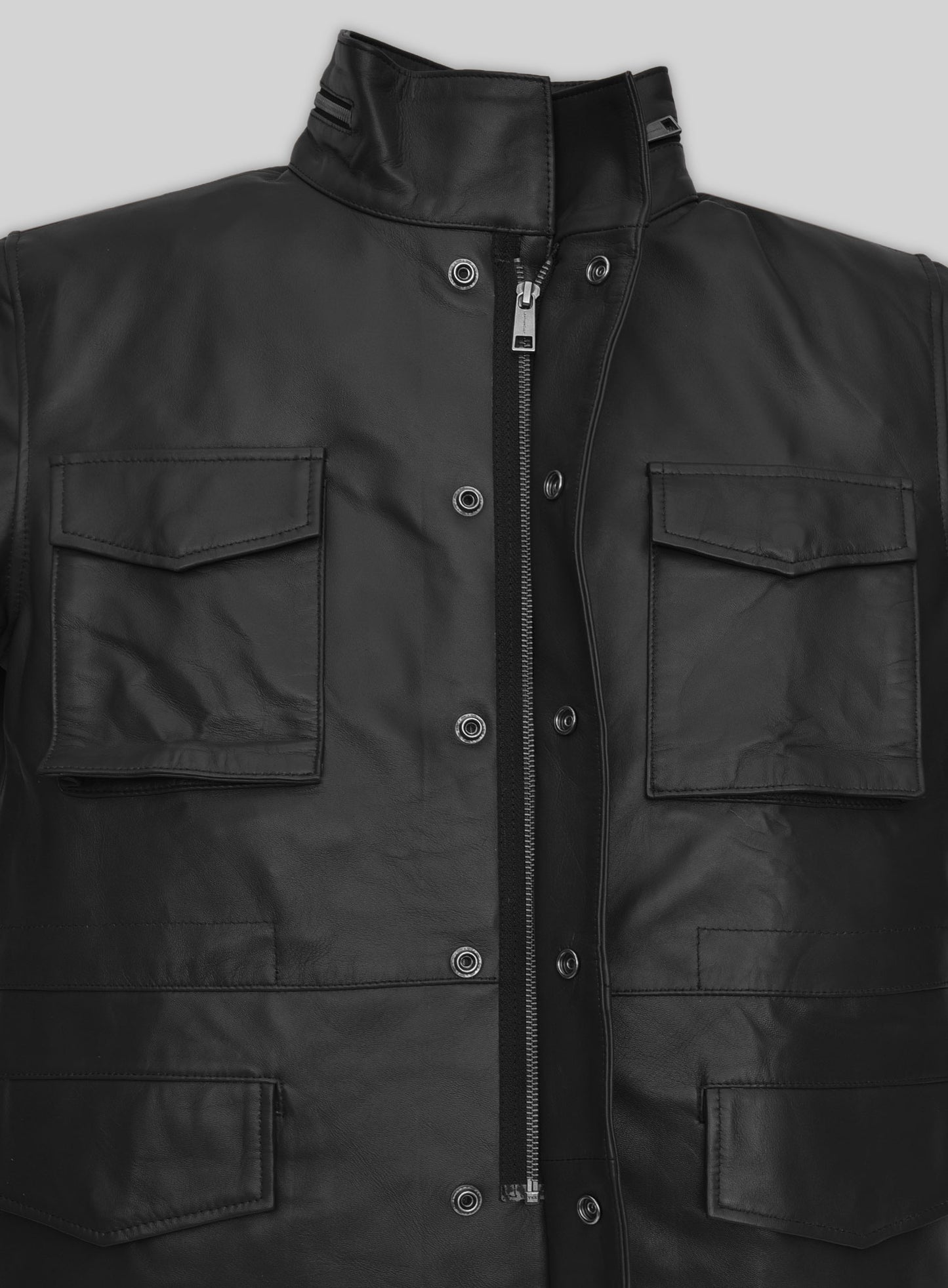 Military M-65 Leather Jacket