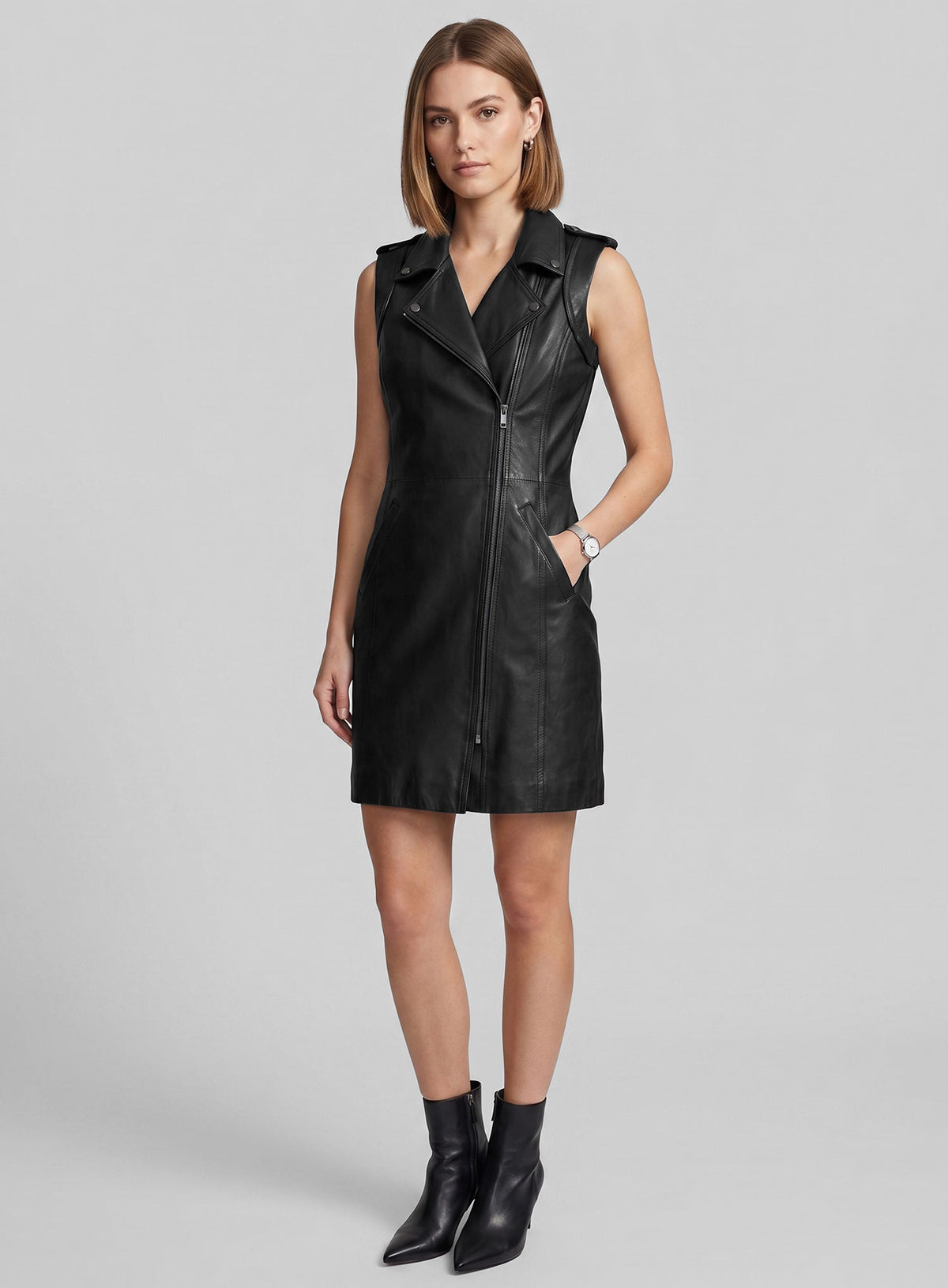 Motivated Biker Leather Dress - # 772