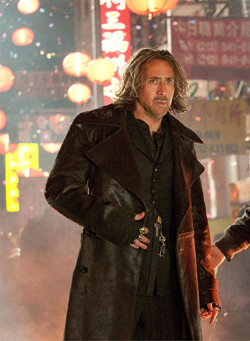 Nicolas Cage The Sorcerer's Apprentice Leather Long Coat – LeatherCult