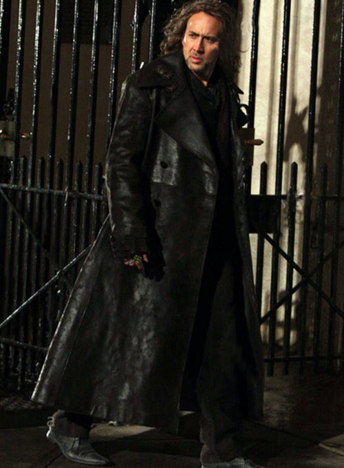 Nicolas Cage The Sorcerer's Apprentice Leather Long Coat - LeatherCult
