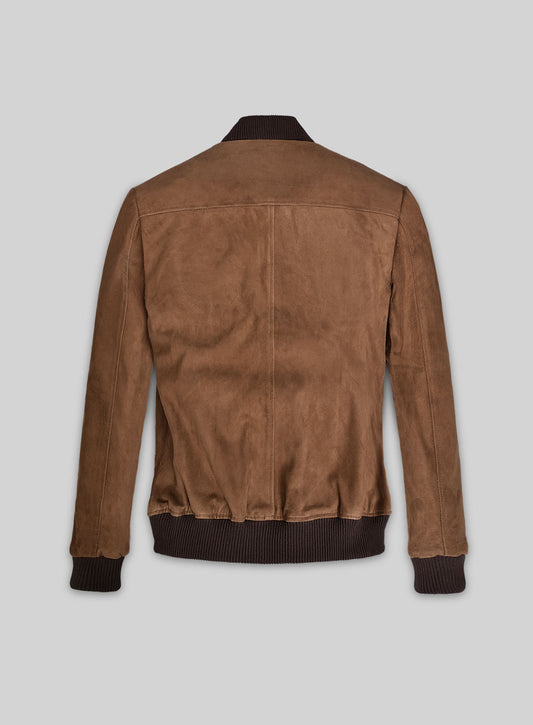Oak Brown Suede Richard Madden Leather Jacket #1