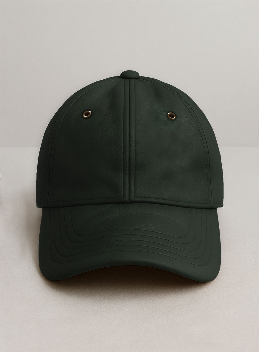 Olive Leather Sport Cap