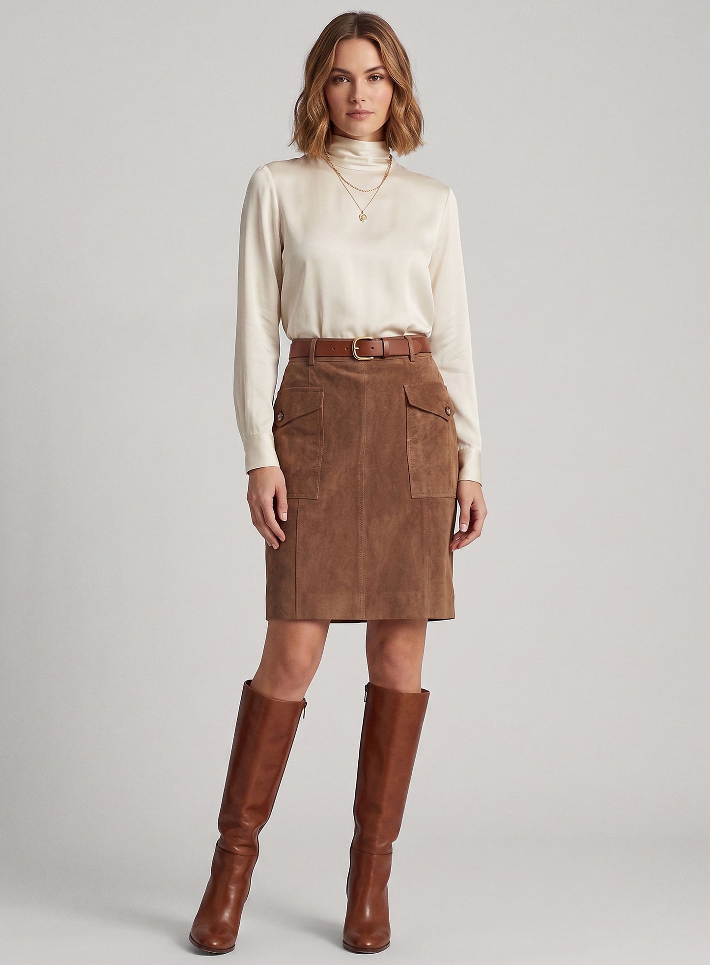 Origami Leather Skirt - # 165
