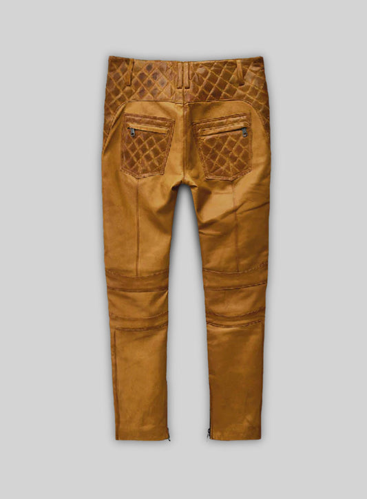 Outlaw Burnt Mustard Leather Pants