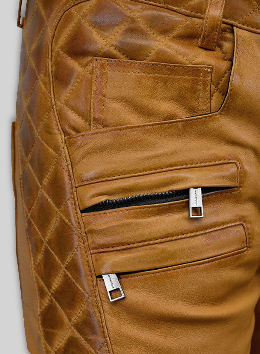 Outlaw Burnt Mustard Leather Pants