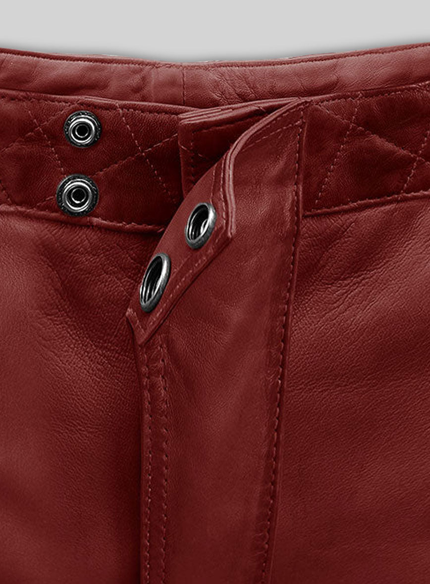 Outlaw Burnt Red Leather Pants