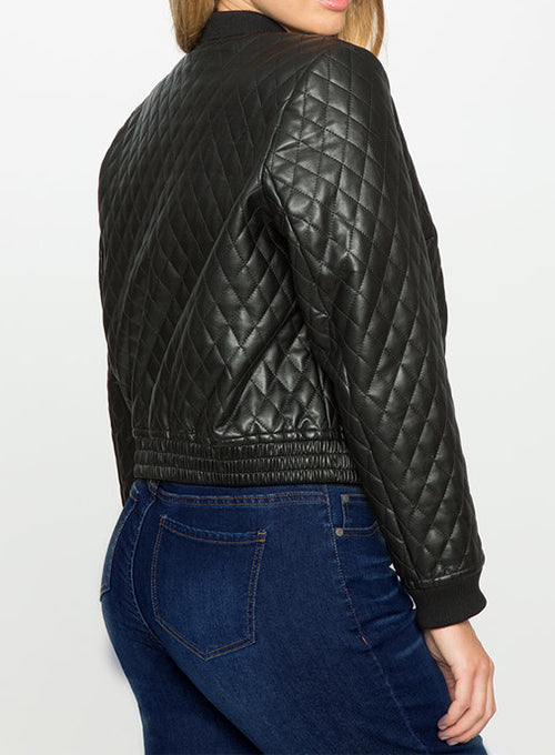 Parisian Quilted Bomber Leather Jacket # 2006 - LeatherCult