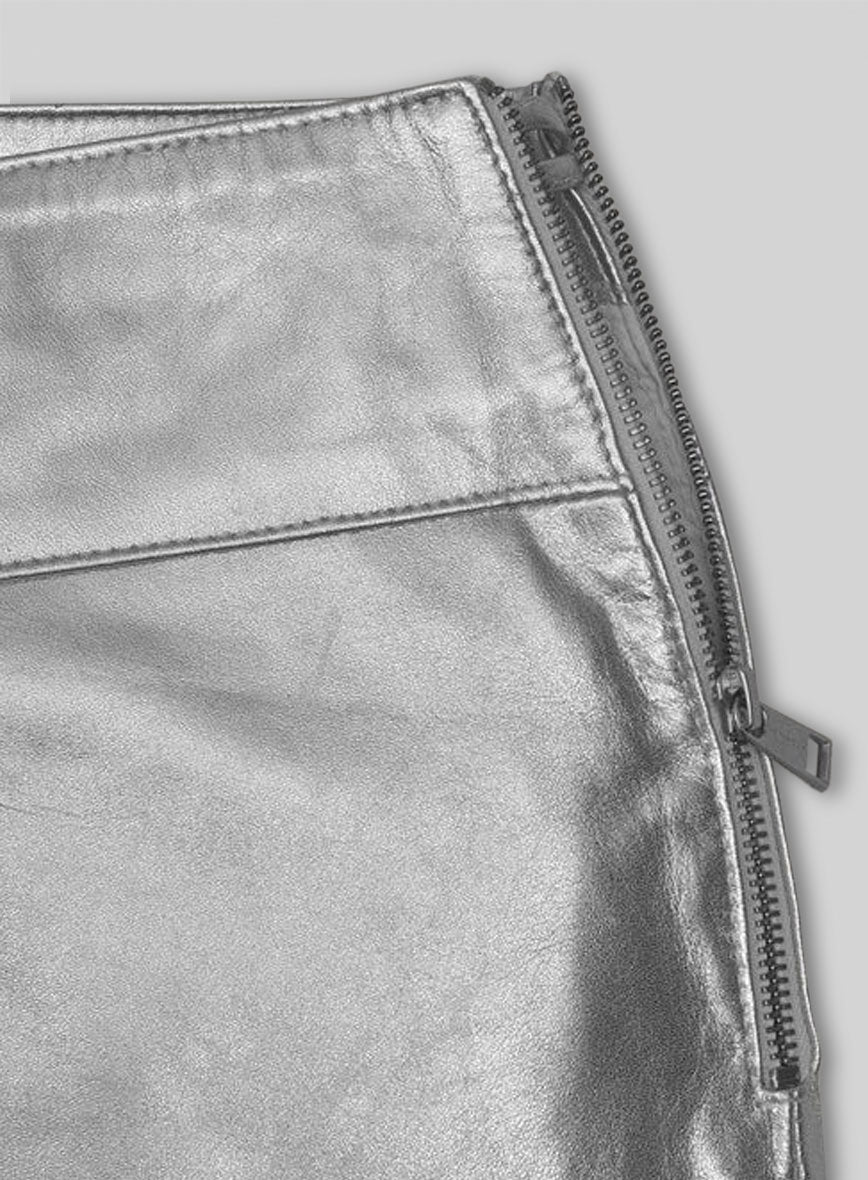 Plum Leather Skirt - # 441