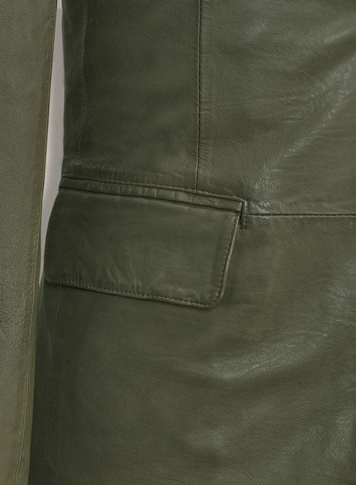 Pure Leather Basicallo Green Suit - LeatherCult