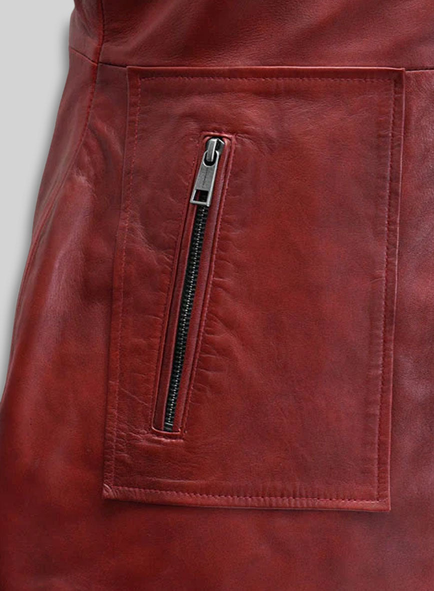 Renee Leather Shirt Dress - # 764