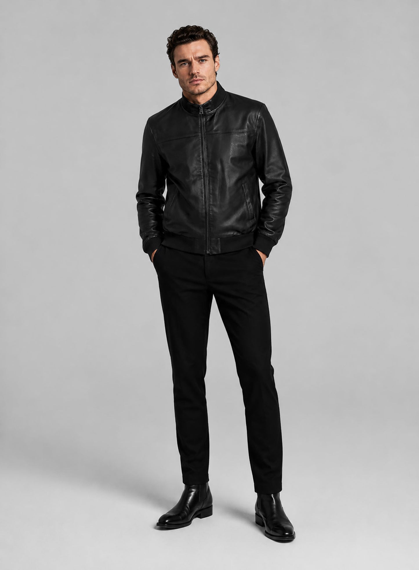 Richard Madden Leather Jacket #2