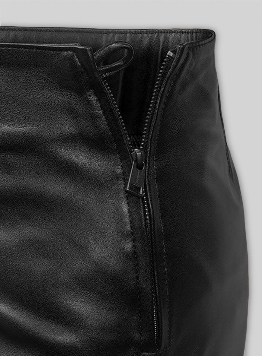 Rihanna Leather Skirt